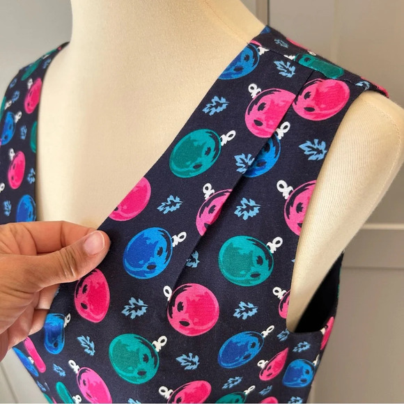 Draper James Dress Pink & Blue Jingle Dots Women's Size 8 Silk Blend Gracie - Picture 9 of 12